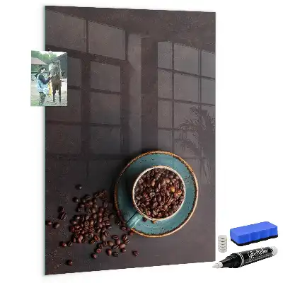 Kaffebønner med magnetisk tavle og pen