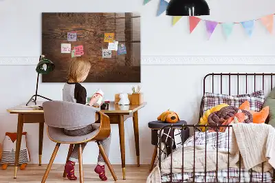 Magnetisk tegnetavle i design af gammelt træ