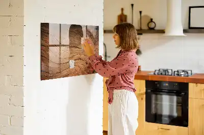 Magnetisk tegnetavle i gammelt træ