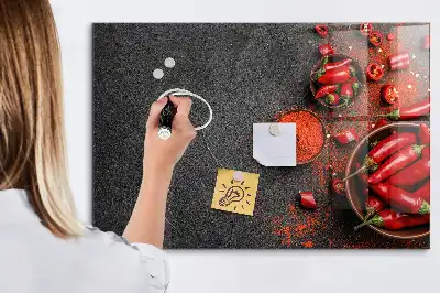 Tørreslette magnetisk tavle Rød chili