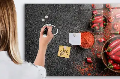 Tørreslette magnetisk tavle Rød chili