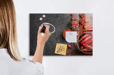 Tørreslette magnetisk tavle Rød chili