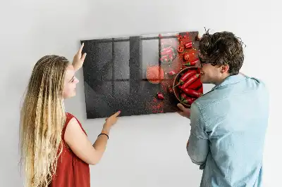 Tørreslette magnetisk tavle Rød chili