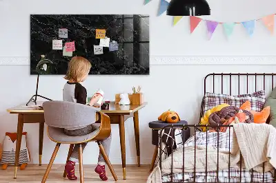 Magnetisk tørretavle i mørk marmor