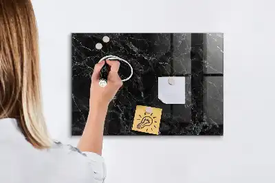 Magnetisk tørretavle i mørk marmor