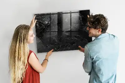 Magnetisk tegnetavle i sort marmor