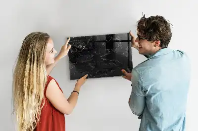 Magnetisk tegnetavle i sort marmor