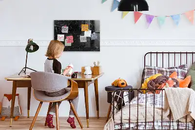 Magnetisk tegnetavle i sort marmor