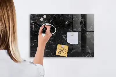 Magnetisk tegnetavle i sort marmor