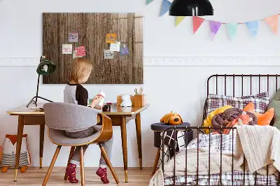Magnetisk tegnetavle i mørkt træ
