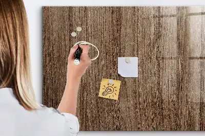 Magnetisk tegnetavle i mørkt træ