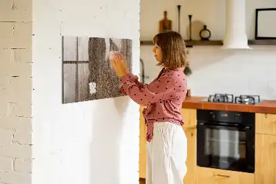 Magnetisk tegnetavle i mørkt træ