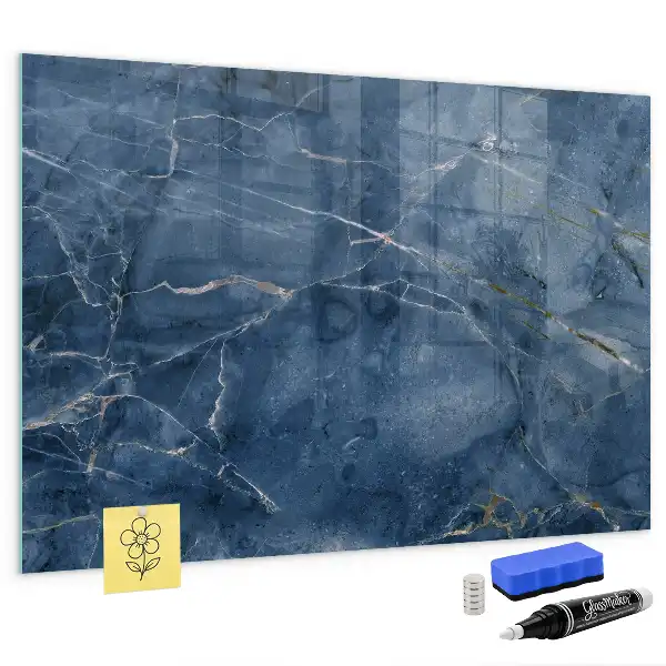 Magnetisk glastavle elegant marmordesign