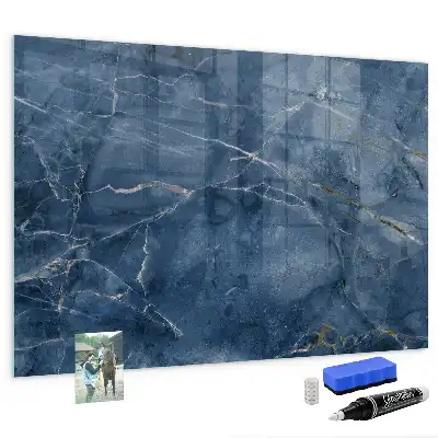 Magnetisk glastavle elegant marmordesign