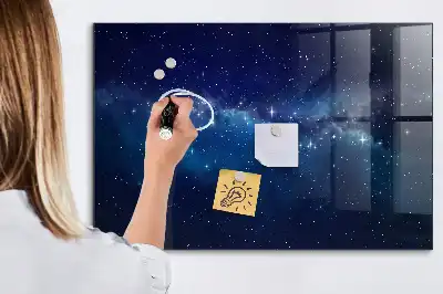 Magnetisk tegnetavle med motiv af mørk himmel og stjerner