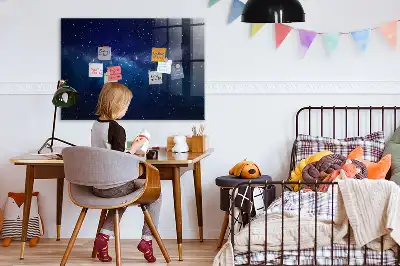 Magnetisk tegnetavle med motiv af mørk himmel og stjerner