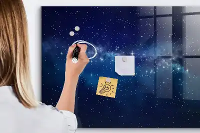 Magnetisk tegnetavle med motiv af mørk himmel og stjerner
