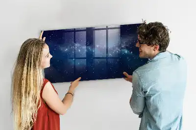 Magnetisk tegnetavle med motiv af mørk himmel og stjerner