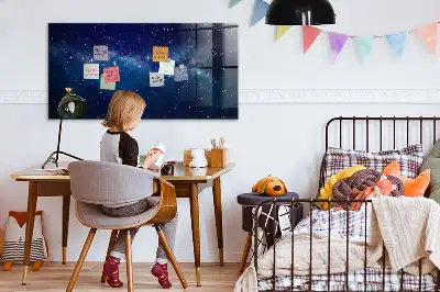 Magnetisk tegnetavle med motiv af mørk himmel og stjerner