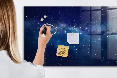 Magnetisk tegnetavle med motiv af mørk himmel og stjerner