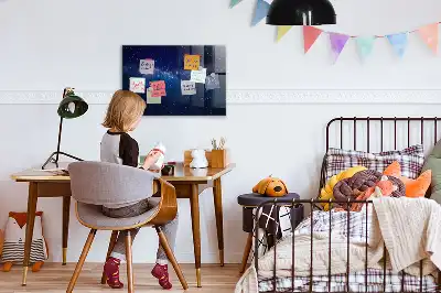 Magnetisk tegnetavle med motiv af mørk himmel og stjerner