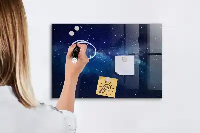 Magnetisk tegnetavle med motiv af mørk himmel og stjerner