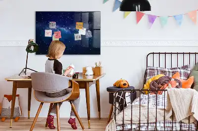 Magnetisk tegnetavle med motiv af mørk himmel og stjerner