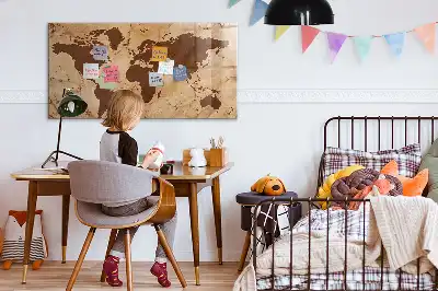 Magnetisk tavle Tørreslette med vintage verdenskort