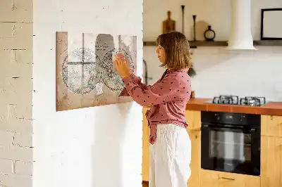 Magnetisk verdenskort tavle til at tegne på
