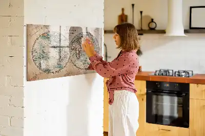 Magnetisk verdenskort tavle til at tegne på