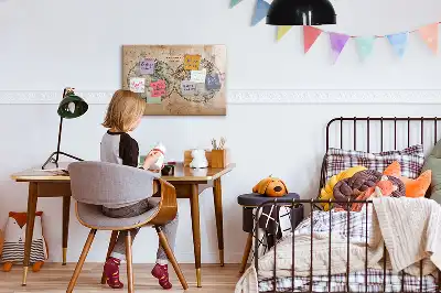 Magnetisk verdenskort tavle til at tegne på