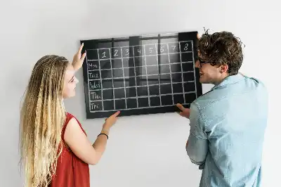 Tørreslette magnetisk tavle Skoleskema