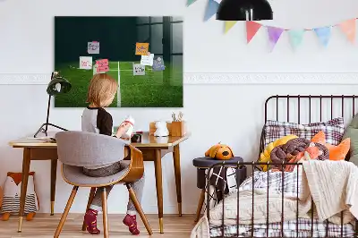Magnetisk tavle med tørreslettefunktion fodboldbane