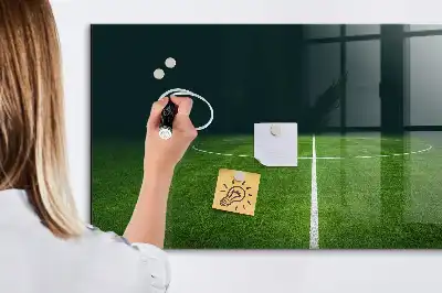 Magnetisk tavle med tørreslettefunktion fodboldbane