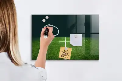 Magnetisk tavle med tørreslettefunktion fodboldbane
