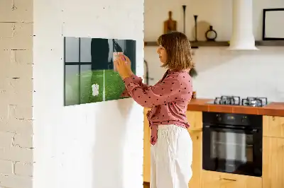 Magnetisk tavle med tørreslettefunktion fodboldbane