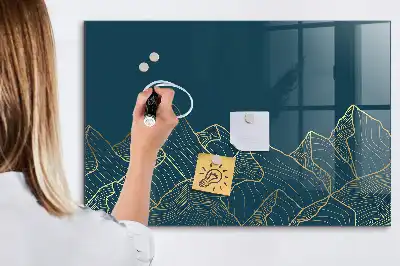 Magnetisk tegnetavle med motiv af bjerge