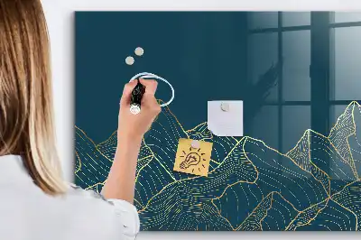 Magnetisk tegnetavle med motiv af bjerge