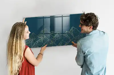 Magnetisk tegnetavle med motiv af bjerge