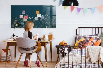 Magnetisk tegnetavle med motiv af bjerge