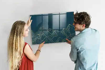 Magnetisk tegnetavle med motiv af bjerge