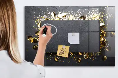 Magnetisk tegnetavle med guldkonfetti