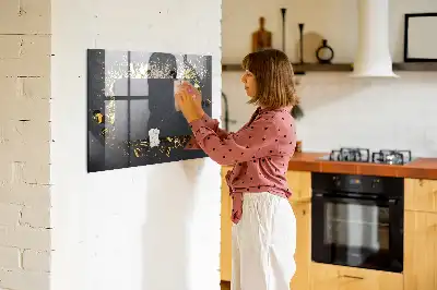 Magnetisk tegnetavle med guldkonfetti