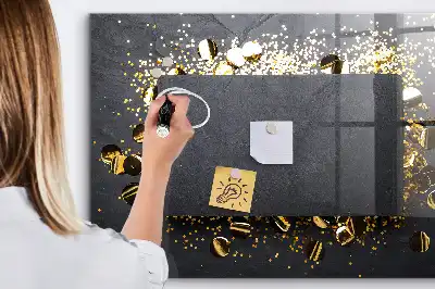Magnetisk tegnetavle med guldkonfetti