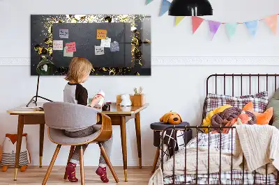 Magnetisk tegnetavle med guldkonfetti