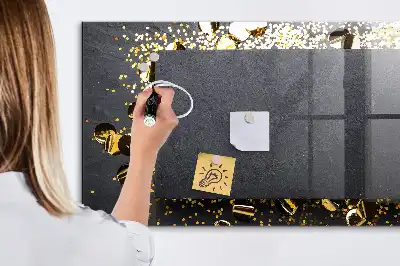 Magnetisk tegnetavle med guldkonfetti