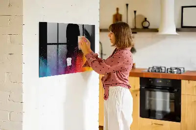 Magnetisk tegnetavle i farveeksplosion-design