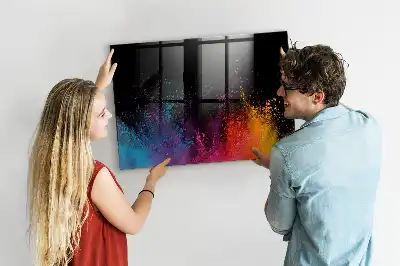 Magnetisk tegnetavle i farveeksplosion-design
