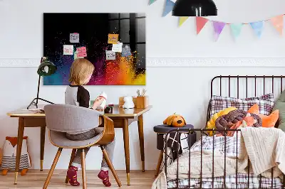 Magnetisk tegnetavle i farveeksplosion-design