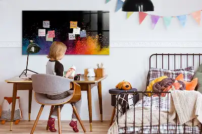 Magnetisk tegnetavle i farveeksplosion-design